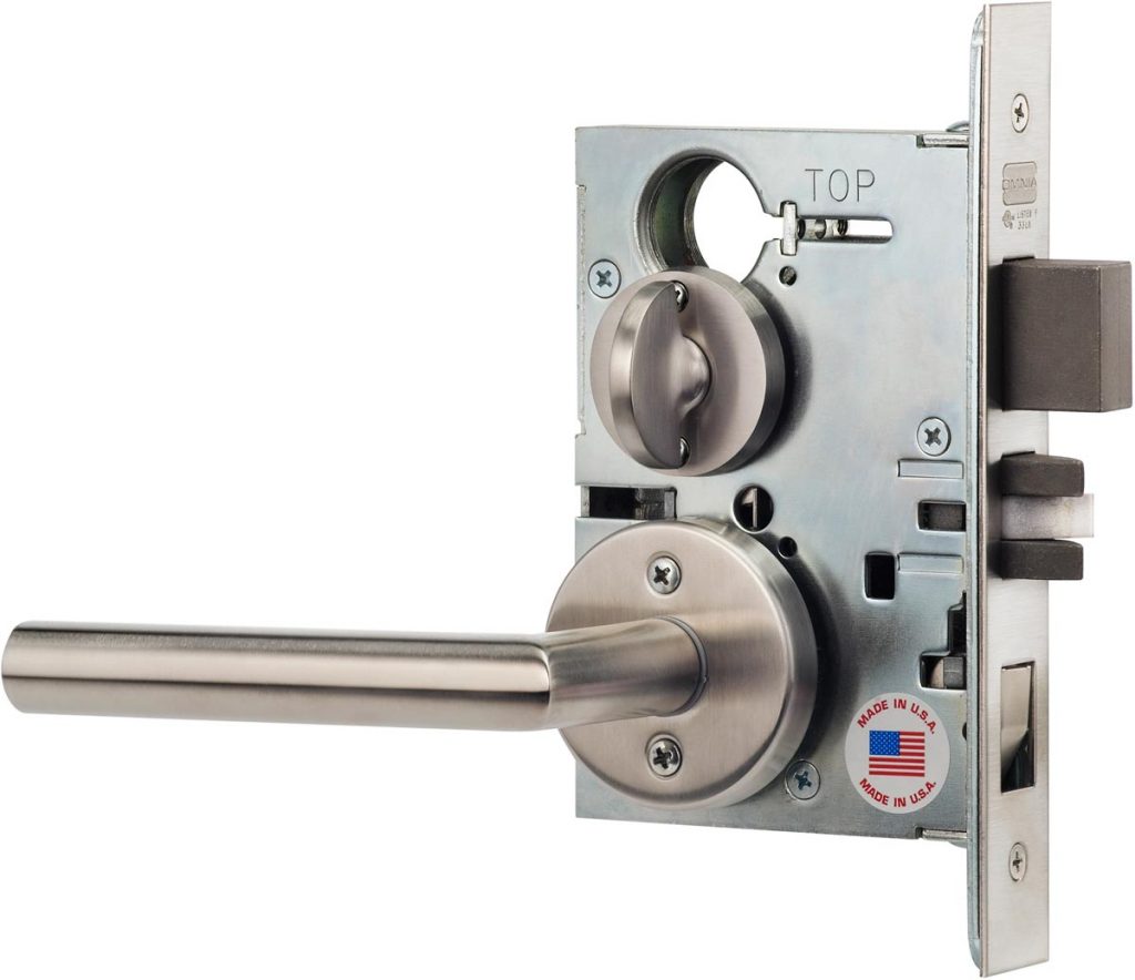 Item No.2012 Interior Trim (Modern Mortise Lever Lockset with Roses - Stainless Steel)