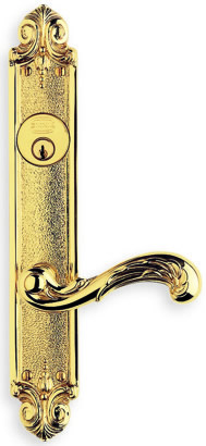 Item No.60251 (Ornate Narrow Backset Lever Lockset - Solid Brass)