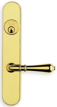 Item No.65752 (Traditional Narrow Backset Lever Lockset - Solid Brass)