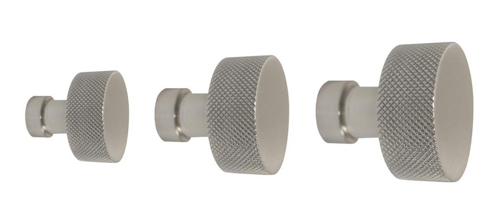 Item No.9036 (Modern Round Knurled Cabinet Knob - Solid Brass)