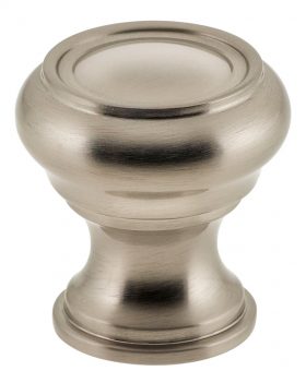 Item No.9045/38 (Traditional Cabinet Knob - Solid Brass) in finish US15 (Satin Nickel Plated, Lacquered)