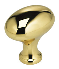 Item No.9105 (Modern Cabinet Knob - Solid Brass) in finish US3 (Polished Brass, Lacquered)