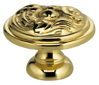 Item No.9120 (Classic Cabinet Knob - Solid Brass) in finish US3 (Polished Brass, Lacquered)