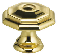 Item No.9145 (Classic Cabinet Knob - Solid Brass) in finish US3 (Polished Brass, Lacquered)