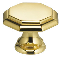 Item No.9146 (Classic Cabinet Knob - Solid Brass) in finish US3 (Polished Brass, Lacquered)