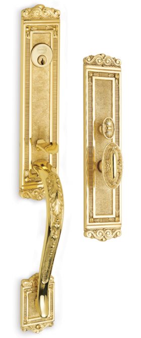Item No.Bridgehampton w/ 294 trim (Exterior Ornate Mortise Entrance Handleset Lockset - Solid Brass)