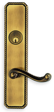 Item No.D24570 (Exterior Traditional Deadbolt Entrance Lever Lockset - Solid Brass )