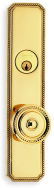 Item No.D25430 (Exterior Traditional Deadbolt Entrance Knob Lockset - Solid Brass )