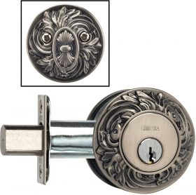 Item No.FLORDB (Ornate Auxiliary Deadbolt Kit - Solid Brass)