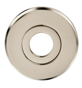 Item No.M54/54 (2-1/4” dia. Thru-Bolted Modern Rose - Solid Brass) in finish US26 (Polished Chrome Plated)
