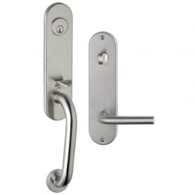 Item No.Metro w/ 11 trim (Exterior Modern Tubular Deadbolt Entrance Handleset Lockset - Stainless Steel)