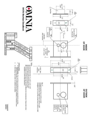 OMNIA 041 Mortise Deadlock Installation Template