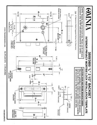 schlage mortise lock template