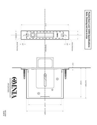 OMNIA 7012, 7035, 7036, 7037 & 7039 Pocket Door Lock Installation Template for Passage (N)