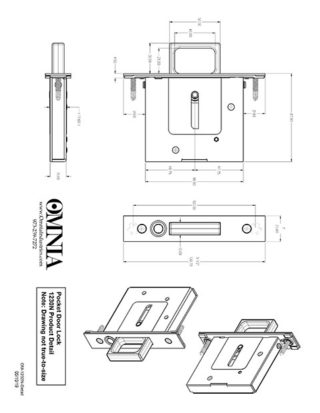 OMNIA 7012, 7035, 7036, 7037 & 7039 Pocket Door Lock Product Detail for Passage (N)