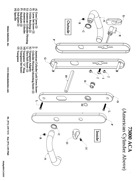 OMNIA 73000 Multipoint Trim Exploded Views