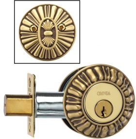 Item No.REEDDB (Ornate Auxiliary Deadbolt Kit - Solid Brass)